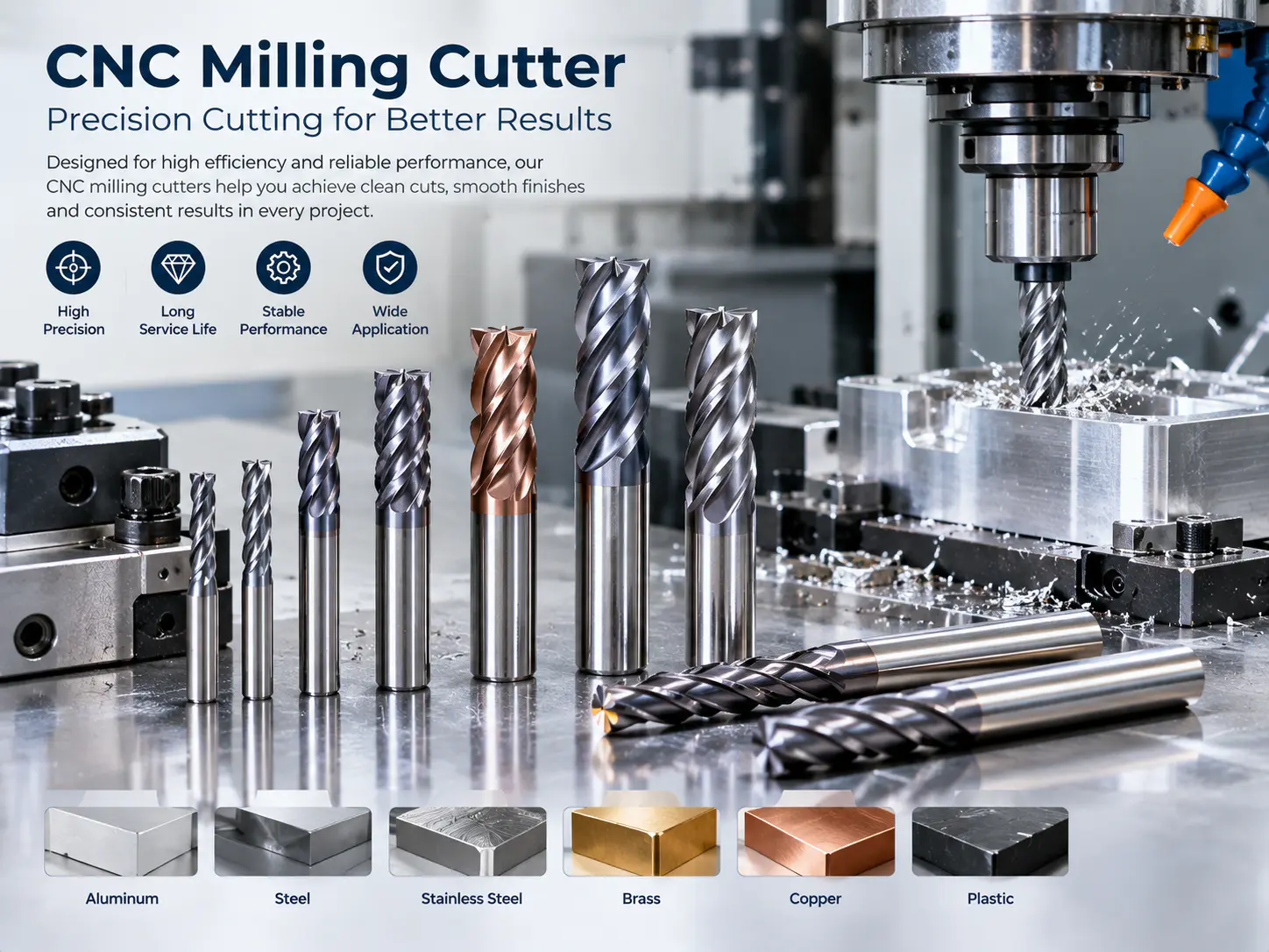 Which CNC Milling Cutter Works Better for Aluminum, Steel, and Stainless Steel?